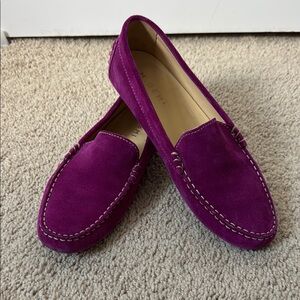 Purple Suede Loafers